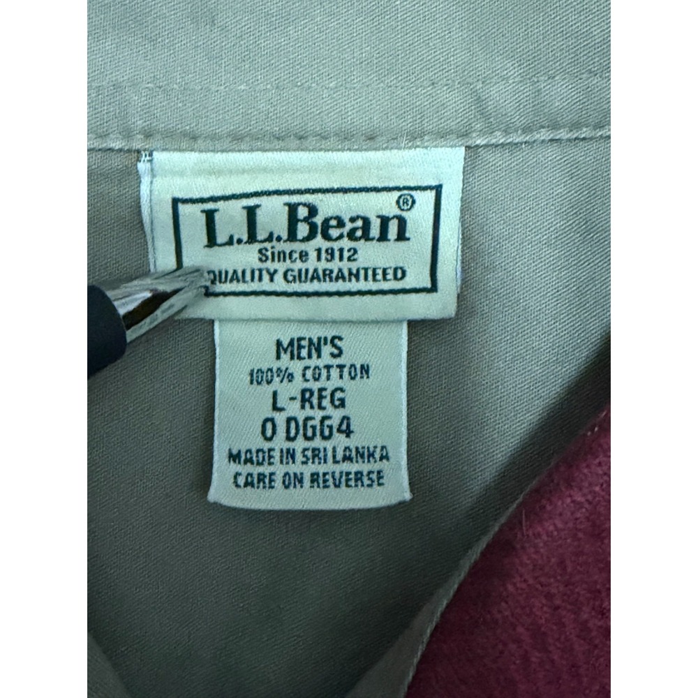 L.L.Bean Shirt Mens Large Chamois Cloth Workwear Button Front Red - Picture 2 of 11